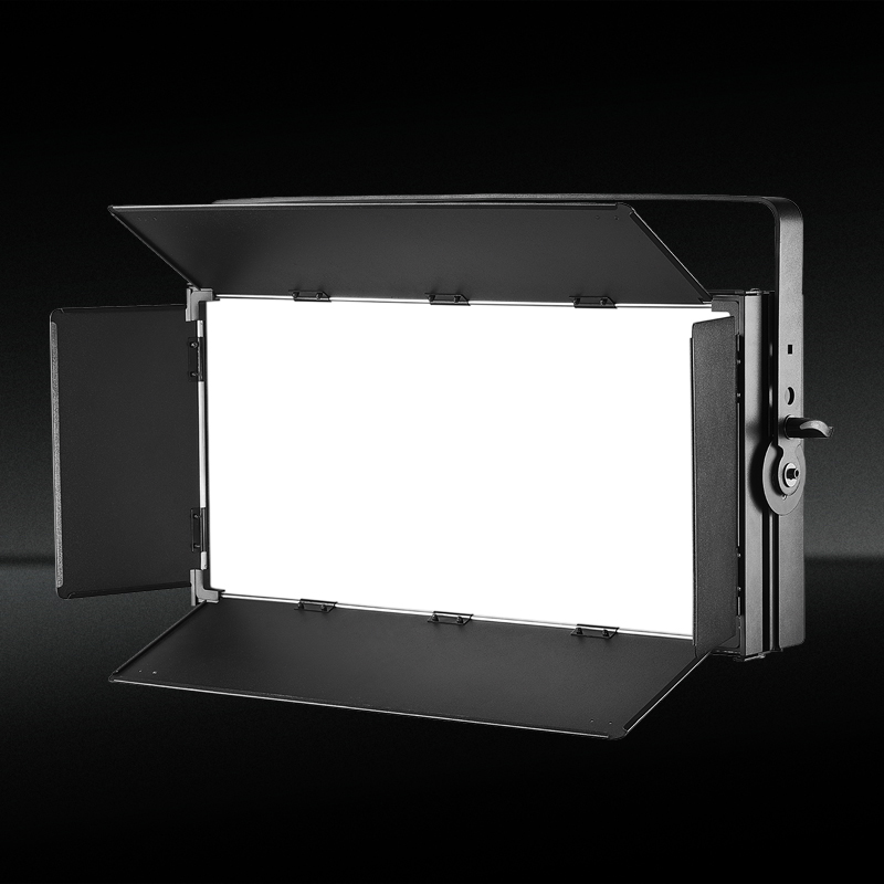 Professional LED soft light setup in a modern studio production environment